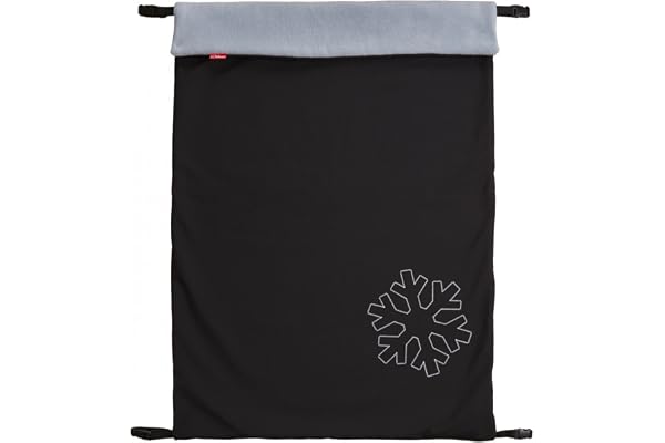 ByBoom® Couverture softshell thermoactive pour landau; couverture bébé pour l'extérieur/fonctionnelle/universelle, Colour:Noir/Gris