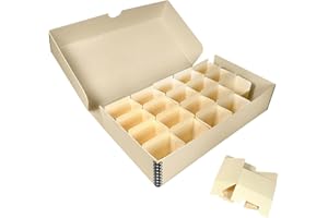 Lineco, Archival Slide Storage Box, Acid-Free Clamshell Organizer, Holds Up to 400 (2x2 In) Films Negatives, 11.68 x 6.37 x 2.25 Inch, Tan