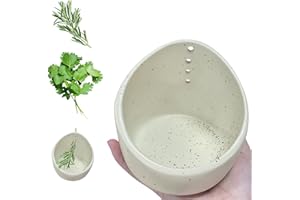 Ortviai Pottery Herb Stripper Bowl, 2025 New Herb Stripper, Pottery Herb Stripper Versatile, Ceramic Herb Stripper, for Removing Stems from Herbs, Rosemary, Thyme