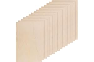 REGBONI 15 Pack Basswood Sheets, 300x200x3mm Unfinished Thin Wood Boards for Woodcraft Models, DIY Crafts, Painting, Engraving, Stenciling, Home Decor (300x200x3mm)