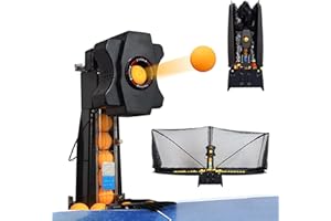 Gguwug Robot de Tenis de Mesa La máquina de Pelotas de Ping Pong Sirve Pelotas de Ping Pong de regulación de 40 mm Máquina automática de Tenis de Mesa para Entrenador en Solitario para Principiantes
