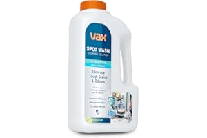 Vax SpotWash Antibacterial 1L Spot Cleaning Solution, Upholstery Carpet Stain Remover Shampoo, Citrus Burst Scent, Removes 99% of Bacteria, Breaks Down and Lifts Tough Stains, ‎1-9-143107, White