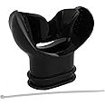 Scuba Choice Silicone Comfort Bite Mouthpiece for Diving, Black – Universal Fit Most Regulators, Reduces Jaw Fatigue, Durable Design with Regulator Tie Snorkeling & Diving Gear
