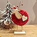 Produktbild Gaddrt Weihnachtsdekoration Weihnachtsdekor 2019 Home Felt Deer Christmas Desktop 12x5x22CM (rot)