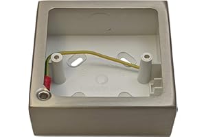 G&H BRASSWARE G&H 719SS 1 Gang Brushed Steel Surface Mounted Single 44mm Pattress Box