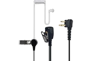 YNIBST Oreillette pour Talkie Walkie, Tube Acoustique Dissimulé avec Micro PTT, Compatible avec Motorola 2 Broches, pour Radios Bidirectionnelles CP040, DP1400, GP68, GP88, GP300
