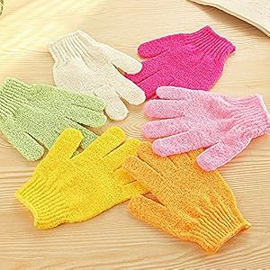3 Pcs Removes Dead Skin Cells Scrub Five Finger Gloves Shower Bath Gloves Exfoliating Gloves Towel Washcloth - Image 5