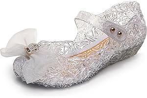 SANGYN Girls' Princess Dress Up Shoes with Sparkly Glitter for Cosplay, Dancing & Birthday Parties