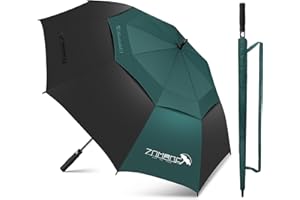 ZOMAKE paraguas grande 62/68 Pulgadas,XL/XXL Extra Grande Paragua Resistente con Doble Toldo Venteado,Impermeable A Prueba de Viento Palo Paraguas para Hombre Mujer