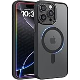 Minesk Compatible with Magsafe for iPhone 16 Pro Max Back Matte Silicone Case with Metal Lens Frame and Metal Keypad Ultra Power