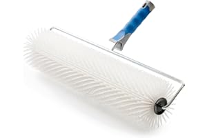 DECOCRAFT Spiked Aerator Roller for Self-Leveling Concrete, Flooring, Screeding, and Latex, Rolling Attachment Removes Air Bubbles for a Smooth Floor Finish, 500 mm Wide and 40mm Spike Length