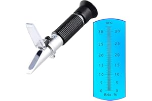 HXTDBY Brix Refractometer 0-32% Brix Tester for Measuring Sugar in Fruit, Juice, Beverage, Portable Brix Meter Refractometer with ATC for Replacement Brix Hydrometer Kit
