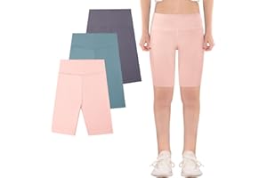 KAKU NANU Pantalones Cortos Niña Mallas Leggins Cortos Niña Verano Culotte Ciclista 5-13 Años Negro Azul Rosa Gris Pack de 3