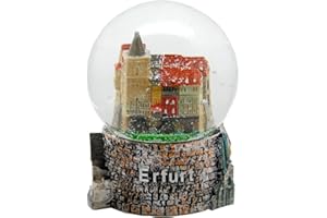 Schneekugelhaus 30016 Snowglobe Bola de Nieve como Souvenir de Alemania Thüringen Erfurt - con Burbuja