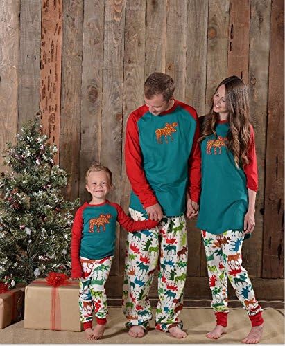longyueshangmao New Fashion Women Men and Kids Family Christmas Pajamas Set Christmas Elk Print Sleepwear Nightwear Outfits Women-XXL