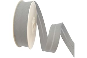 TEXTEX = Bies de 40mm de Ancho. 50% Algodón y 50% Poliéster. Pieza de 10m - (Gris Medio)