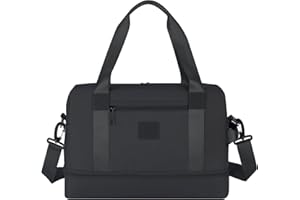 WOUIYO for Ryanair Cabin Bags 40x30x20 40x20x25 Underseat Cabin Bag, Waterproof Carry On Hand Luggage Bag with Wet Pocket, Foldable Hospital Weekend Overnight Bag for Women Men