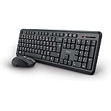 Trust Ymo Pack Clavier et Souris sans Fil - AZERTY Français, Résistant aux Éclaboussures, Set Silencieux, Récepteur USB Uniqu