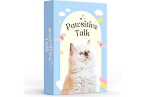 CATCHYOURDREAMS Pawsitive Talk - 50 Mindfulness Converstion Starter Cards for Kids Children and Parents - Meaningful Conversations on Emotions and Wellness