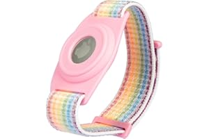 WATACHE AirTags Weiche Silikon-Uhrenarmbänder, Sicherheit und Kindersicherung, Anti-Lost, Anti-Kratz-Schutz für die Positionierung des Airtag-Tracking-Armbands