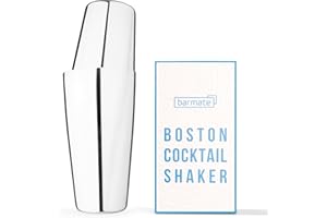 barmate Cocktail Shaker aus Edelstahl, Profi Boston Shaker, hochwertiges Barzubehör, 2-teilig 750ml (ohne Gravur)