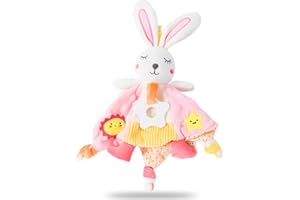 EAQ Schmusetuch Baby Schnuffeltuch - Ostergeschenke Baby- Kuscheltier Spielzeug Stofftier - Plüschtier Stofftuch zum Kuscheln für Babys und Kleinkinder ab 0+ Monaten
