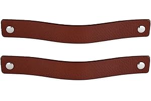 Brute Strength - Maniglie in pelle per mobili - Cognac - 2 pezzi - 20 x 2,5 cm - Maniglia per mobili, maniglia per porte per cucina, bagno, armadi, comò, legno