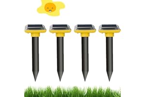 YOUKK Solar Maulwurfschreck,Ultraschall Maulwurfschreck für Vertreiben Wühlmäuse,wühlmäuse vertreiben,Maulwürfe vertreibens,Wühlmausschreck,Maulwurf vertreiber 4 Stück,Um wühlmäuse zu vertreiben