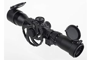 PAO 3-12x44 30mm Compact SF Illuminated Etched Half Mil Dot Rifle Scope + Mount Rings