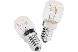 greate E14 Backofenlampe 25W 300 Grad hitzebeständig 175 Lumen 2700K | 2er Pack Backofen G