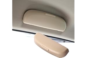 SKTU Car Glasses Case Compatible with Volvo XC40 XC60 XC90 Car Sunglasses Holder Glasses Storage Box ABS Material (Beige)