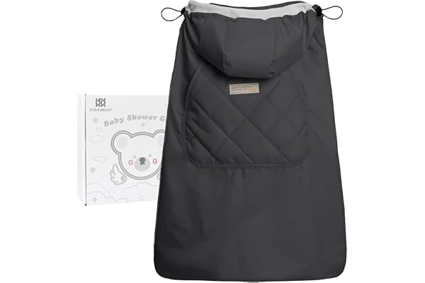 Bebear Winter Cover for Baby Carrier Warm Universal Hoodie Baby Carrier Cover for All Seasons(Dark Grey)