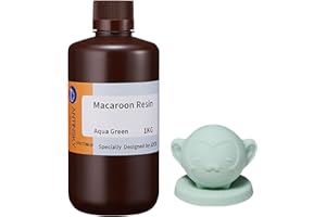 Antinsky Macaron Résine pour durcissement UV 405nm Photopolymère LCD DLP d'impression 3D Haute précision Faible retrait Excellente fluidité Impression rapide Faible odeur Haute dureté 1kg Vert aqua