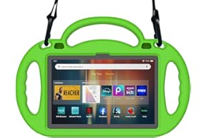 Sonlaryin Light Weight Shockproof with Kickstand and Handle Cover for 8 Inch Tablet, Not Fit TCL Case, Green