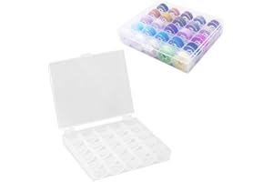 SOGHO Caja de plástico, almacenamiento de hilo de coser, almacenamiento de bobinas de máquina de coser, almacenamiento de hilo de bordar, almacenamiento de bobinas de hilo,