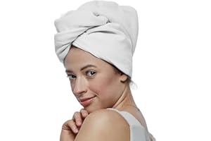Glov Asciugamano Microfibra per Capelli Ricci e Turbante Asciugacapelli Set con Spazzola per Styling e Asciugatura Veloce Accessorio per Bellezza Facile da Lavare e Viaggiare