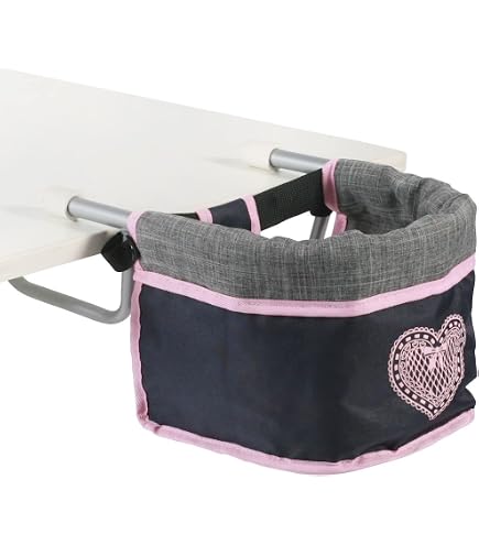 Bayer Chic 2000-Puppen-Reisebett Für Baby-Puppen, Puppenbett Cuna De Viaje Deluxe Para Muñecas De Bebé, Color Vaqueros Gris (653-19