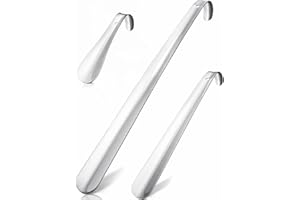 JK TRADE Set di 3 calzari in acciaio inossidabile STABILI | 15, 29 & 42cm | Calzascarpe in acciaio inossidabile corto, medio e lungo | Veloce e facile sulla schiena | Lunghezza e larghezza ottimizzate