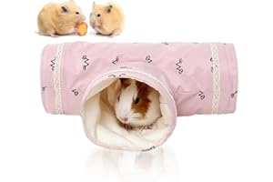 SNSYGN Meerschweinchen Tunnel, Faltbarer Kleintieraktivitätstunnel Spielzeug 3-Wege Meerschweinchen Haus Hamster Tunnel Zubehoer für Chinchilla Ratte Frettchen