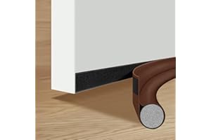 UTXN Draft Excluder for Doors 37in/96cm Draught Excluder One Sided Door Draft Excluder Draught Excluder for Doors Under Door Draught Excluder of Noise Reduction Warmth Dustproof(Brown)
