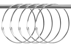 Namalu Grand Anneau en Métal Polyvalent Anneaux de Reliure 12 cm 15 cm 18 cm Anneaux Porte-Clés de Gardien Anneau Articulé pour Écharpe Sac Ceinture T-Shirt Gilet d'Entraînement Album DIY(180 mm,5)