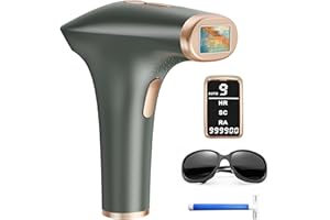TIIMAGIC IPL Geräte Haarentfernung Laser - Schmerzfreie Haarentfernungsgerät mit 3 Erweiterte Funktionen HR/SC/RA und 9 Energiestufen, 999,900 Lichtimpulse für Frauen, Männer, Gesicht, Bikini, Körper