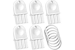 Vomika 5 x Papierhandtuchspenderschlüssel, universeller Toilettenpapierspenderschlüssel, Hartplastikschlüssel für Toilettenpapierspender im Waffel-Stil, mit 5 Schlüsselringen