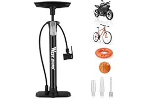 CYCLESPEED Fahrrad luftpumpe Alle ventile-Hochleistungs Bicycle Pump mit 160psi/11bar Druck - Fahrradpumpe Kompatibel mit Ren