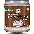 Brew Lab instant Cappuccino Coffee Premix with Low Sugar| 3 Steps Preparations- No Equipment Required 250g Instant Coffee