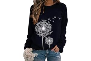 heekpek Sweat-Shirts Femme Jumpers T Shirt Top Manches Longues Blouse Pullover Col Rond Chemisier Tops Femme Chic T Shirts Manche Longue Pull Imprimé