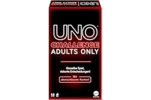 Mattel Games - UNO Challenge Adults Only - Kartenspiel für Erwachsene, +18 Spiel für Spieleabende, Reisen, und für Partys, UNO DARE Deutsche Version, JBF58