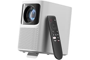 Emotn N1 Mini Projecteur Domestique sous Licence Officielle Netflix, 1080P Vidéoprojecteur de Cinéma Maison avec 330 Lumens ANSI, WiFi 5G et Bluetooth 5.0, USB, Blanc argenté (White)