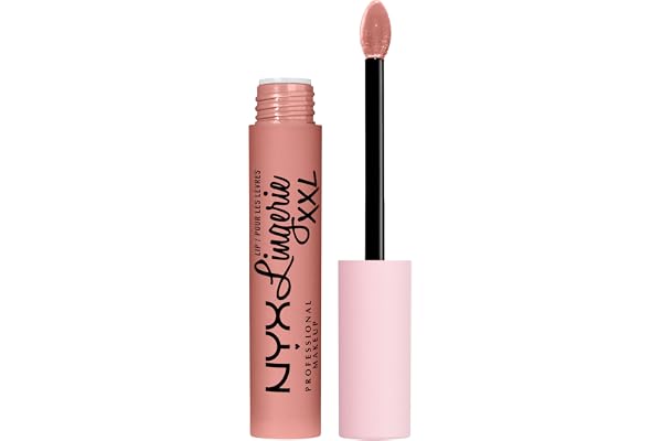NYX Professional Makeup Rouge à Lèvres Liquide Mat Lip Lingerie XXL, Longue Tenue, Formule Vegan, Sans transfert, Teinte : Undress'd (01)