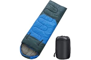 ALANTOP Sleeping Bag 4 Seasons Adults & Kids for Camping Hiking Trips Warm Cool Weather,Lightweight and Waterproof with Compression Bag,Indoors Outdoors Activities